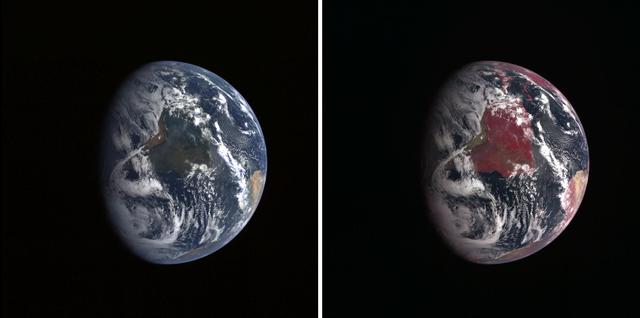 NASA MESSENGER Earth flyby on Aug. 2, 2005, not only adjusted the spacecraft path to Mercury - the gravity assist maneuver allowed the spacecraft team to test several MESSENGER science instruments by observing its home planet.