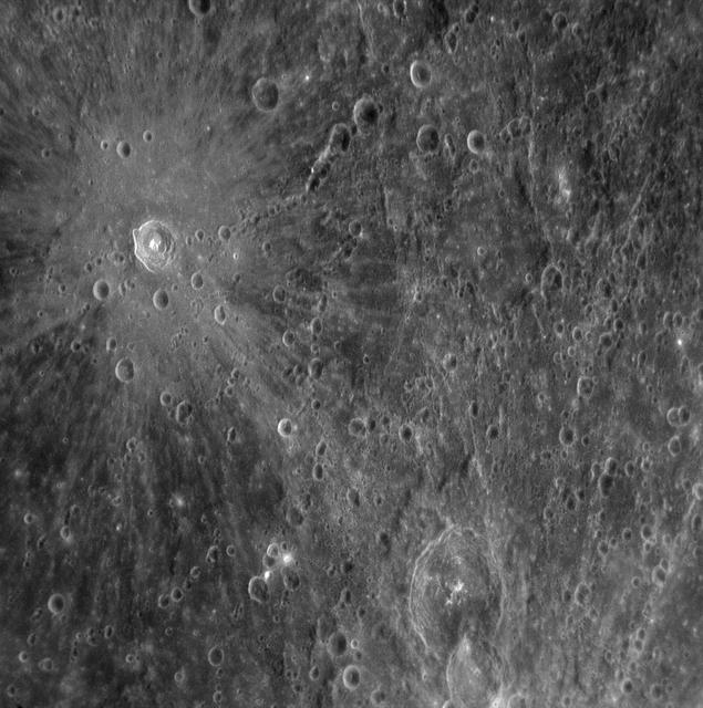 During its flyby of Mercury, NASA MESSENGER spacecraft acquired high-resolution images of the planet surface. This image was obtained on January 14, 2008.