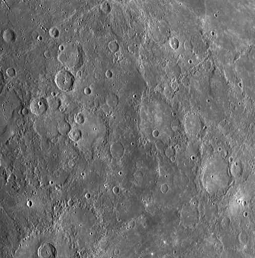 During NASA MESSENGER spacecraft flyby of Mercury on January 14, 2008, part of the planned sequence of observations included taking images of the same portion of Mercury surface from five different viewing angles.
