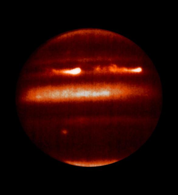 NASA image: Jupiter Eruptions Captured in Infrared