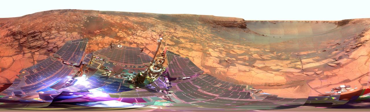 Lyell Panorama inside Victoria Crater False Color