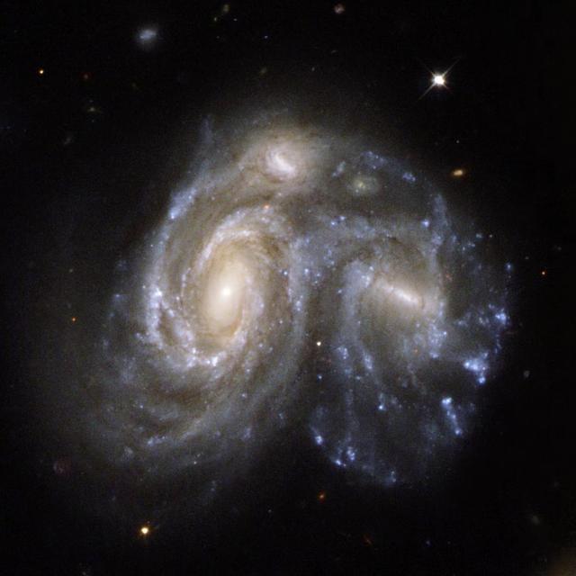NASA image: Collision Between Two Spiral Galaxies