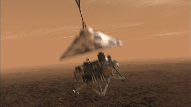 NASA Phoenix Mars Lander will be in free fall after it separates from its back shell and parachute, but not for long.