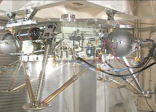 This video shows the propulsion system on an engineering model of NASA Phoenix Mars Lander being successfully tested.
