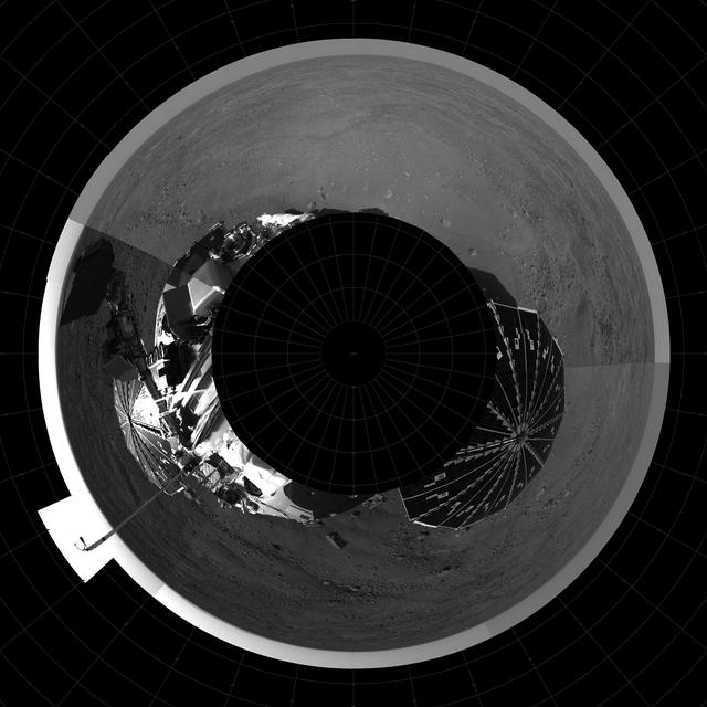 NASA image: Fish Eye View of Horizon and Lander