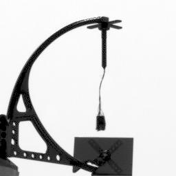 This image taken by the Stereo Surface Imager aboard NASA Phoenix Mars Lander focuses on items on the deck rather than the workspace or horizon on Sol 9.