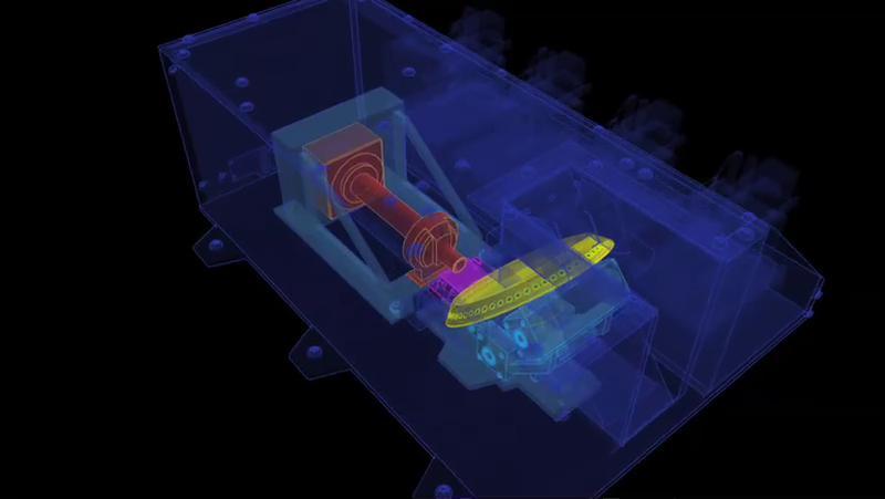 This image shows the workings of the microscope station of the Microscopy, Electrochemistry and Conductivity Analyzer MECA instrument suite of NASA Phoenix Mars Lander.