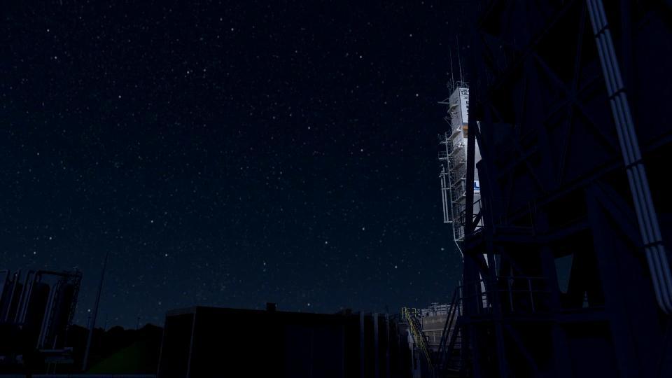 A camera view zooms in from NASA Phoenix Mars Lander launch site all the way to Phoenix Microscopy and Electrochemistry and Conductivity Analyzer MECA aboard the spacecraft on the Martian surface.