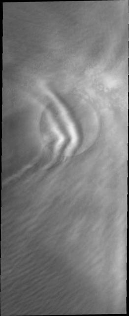 NASA image: Crater Clouds