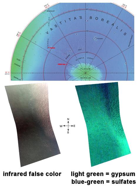 Gypsum Dunes North of Phoenix Landing Site