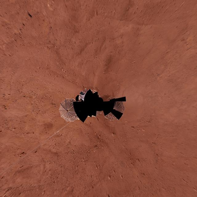 NASA image: Full-Circle Color Panorama of Phoenix Landing Site on Northern Mars, Vertical Projection