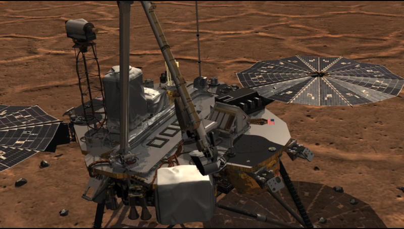 This image shows NASA Phoenix Lander Robotic Arm scoop delivering a sample to the Thermal and Evolved-Gas Analyzer TEGA and how samples are analyzed within the instrument.