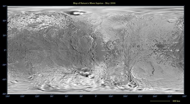 NASA image: Map of Iapetus - May 2008