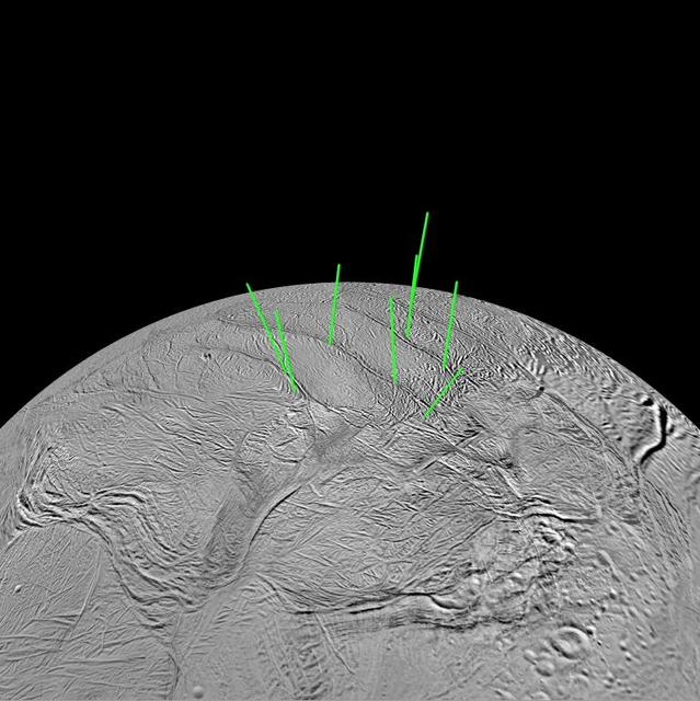 NASA image: Enceladus Jets