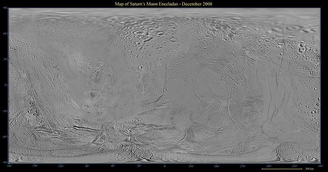 NASA image: Map of Enceladus - December 2008