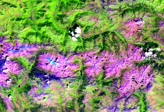 NASA image: Pyrenees Mtns., Spain