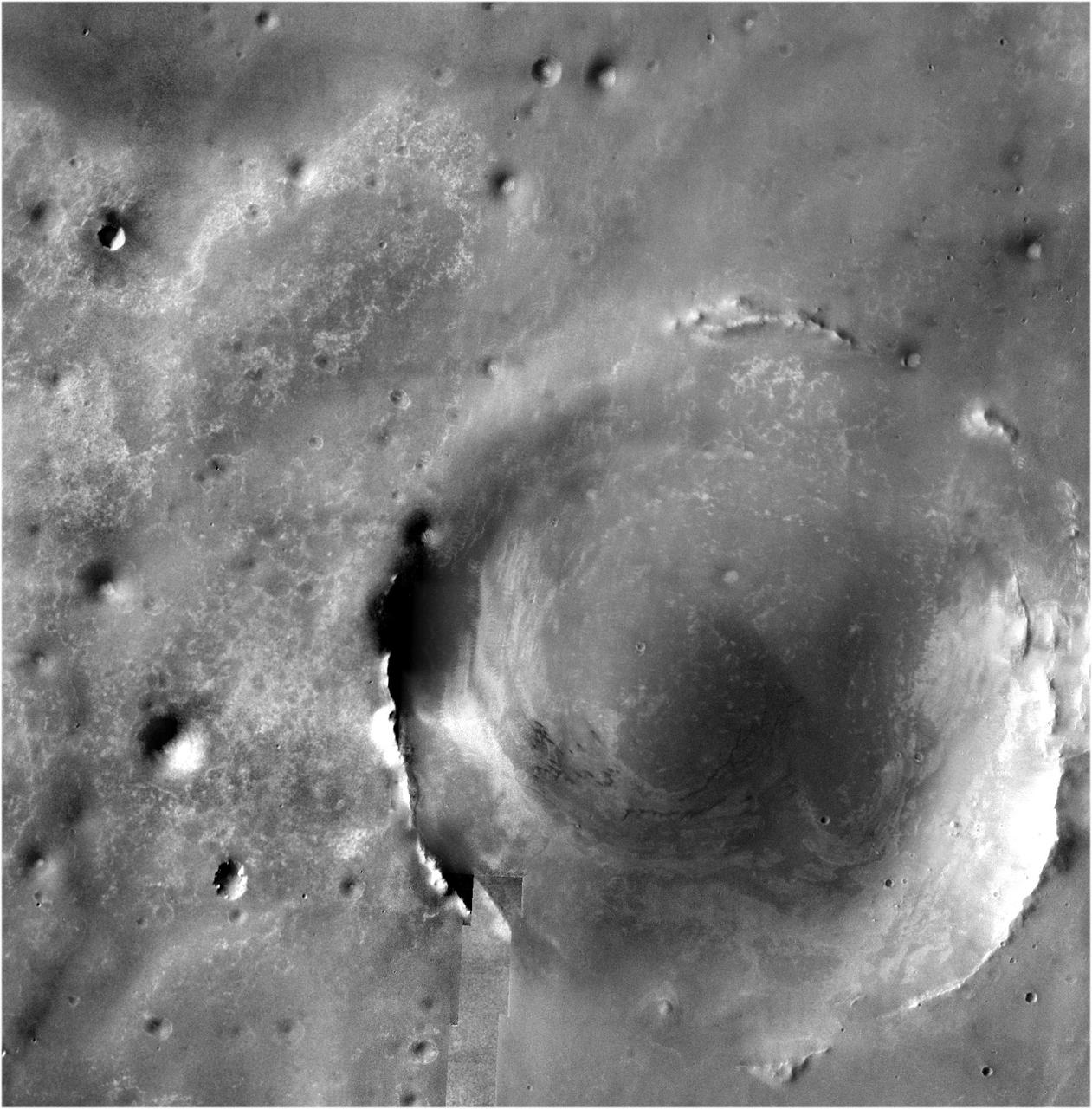 Bigger Crater Farther South of Victoria on Mars