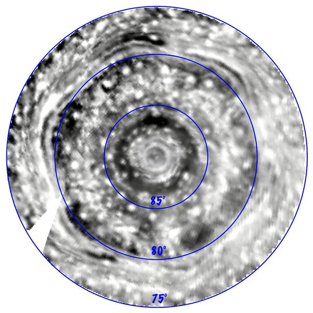 Infrared Movie of Saturn North Polar Region