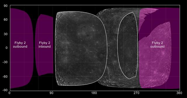 NASA image: Imaging Plans for MESSENGER Second Mercury Flyby