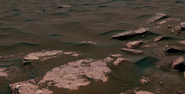 NASA image: Textures Where Curiosity Rover Studied a Martian Dune