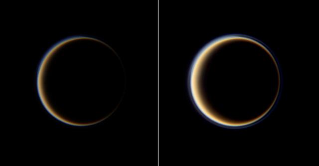 NASA image: Hazy Ring of Titan Sky