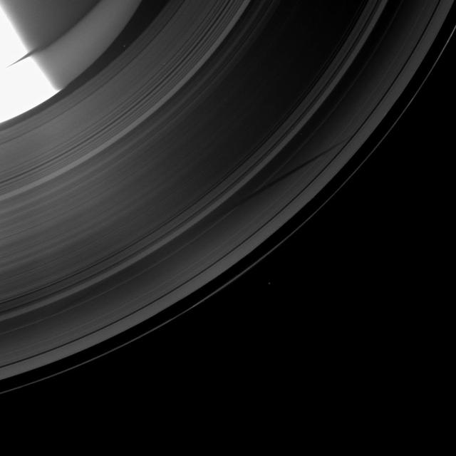 NASA image: Sampling Saturn and a Shadow