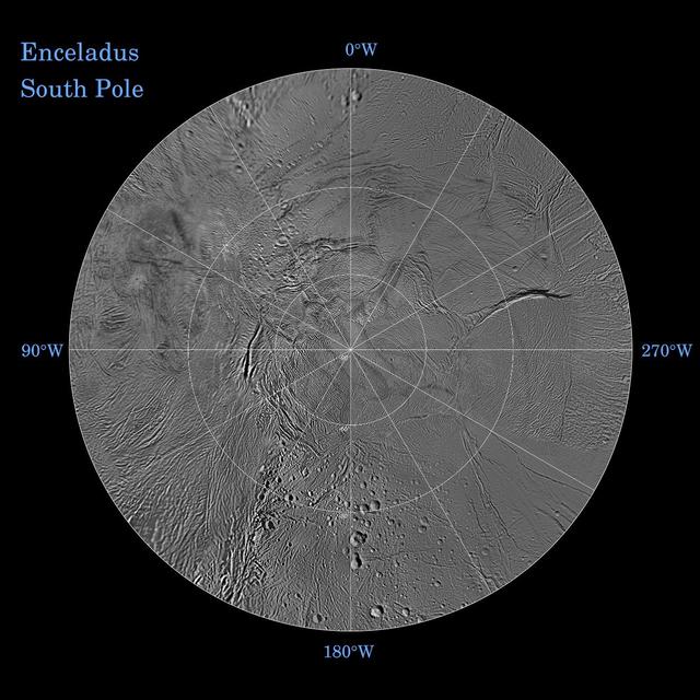 Enceladus South Polar Map - October 2009