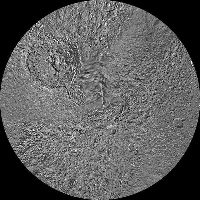 NASA image: Tethys Polar Maps - February 2010