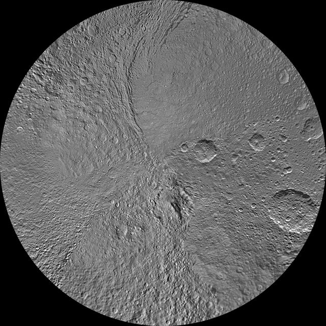NASA image: Tethys Polar Maps - February 2010