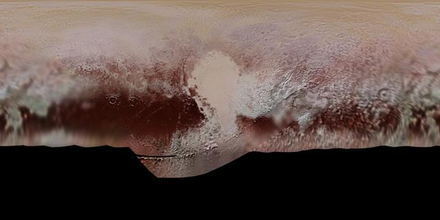 NASA image: Pluto Color Map