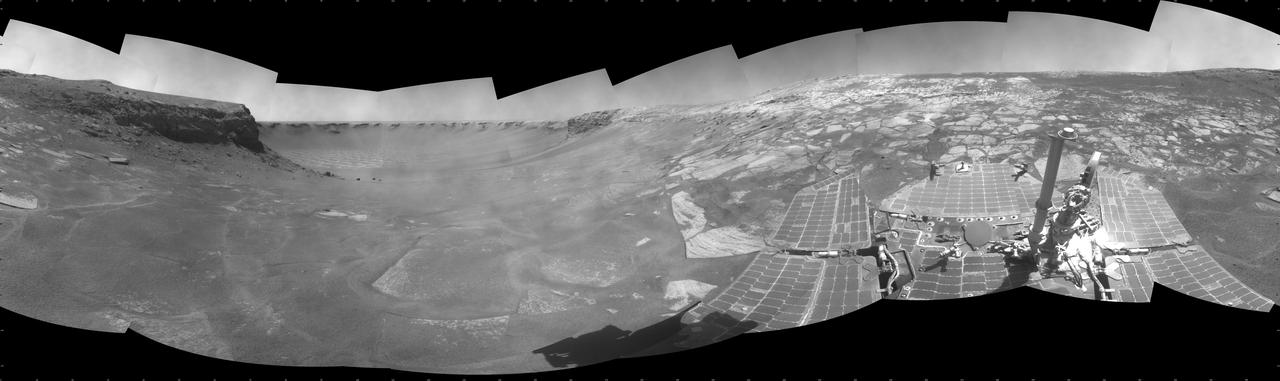 Opportunity View During Exploration in Duck Bay, Sols 1506-1510