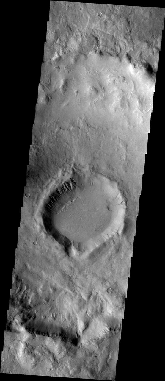 Signs of Landscape Modifications at Martian Crater