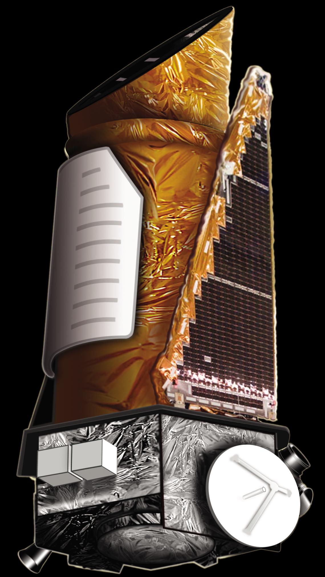 This artist concept shows NASA Kepler spacecraft.