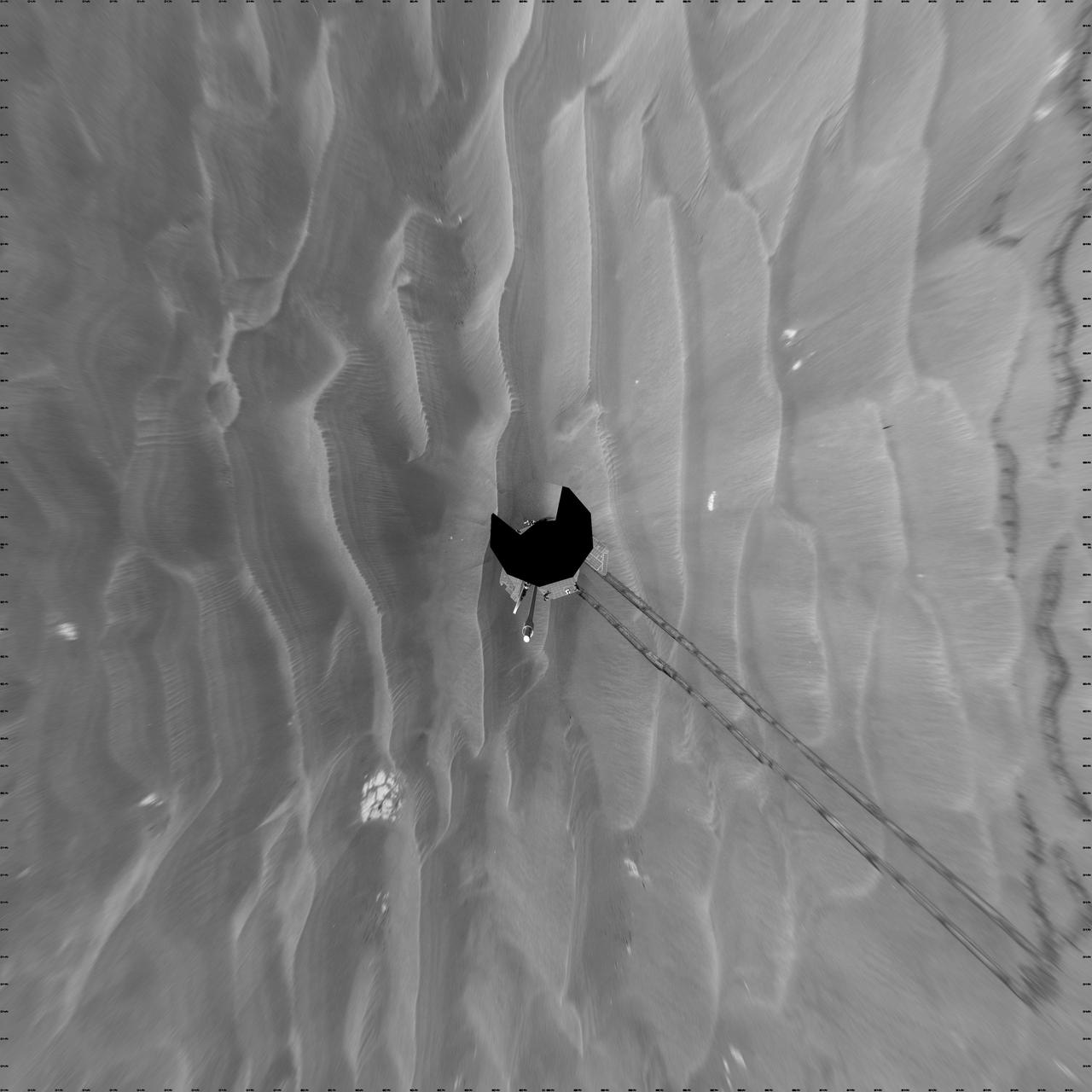 Opportunity Surroundings After Sol 1820 Drive Vertical