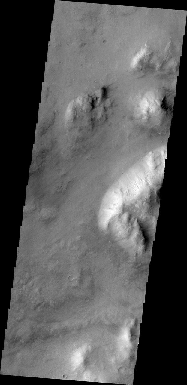 Faint dust devil tracks can be seen in the 2001 Mars Odyssey THEMIS VIS image. These tracks are located on the eastern margin of Argyre Planitia.
