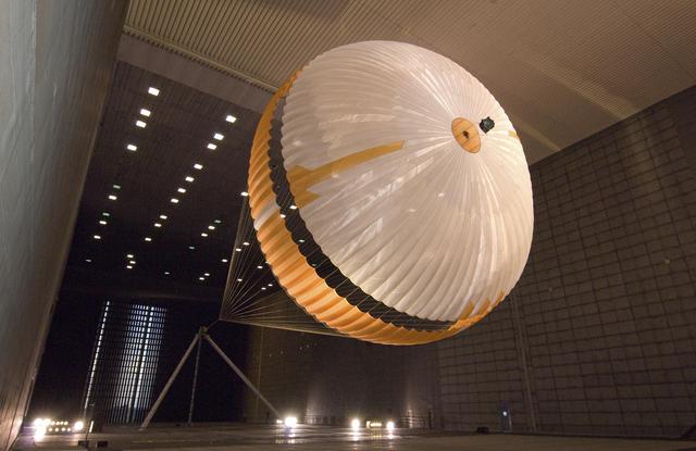 NASA image: Mars Parachute Testing in World Largest Wind Tunnel