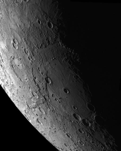 This mosaic was assembled using NAC images acquired as the MESSENGER spacecraft approached the planet during the mission second Mercury flyby The Rembrandt impact basin is seen at the center of the mosaic.
