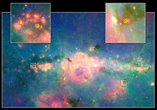 NASA image: Baby Stars Finally Found in Jumbled Galactic Center