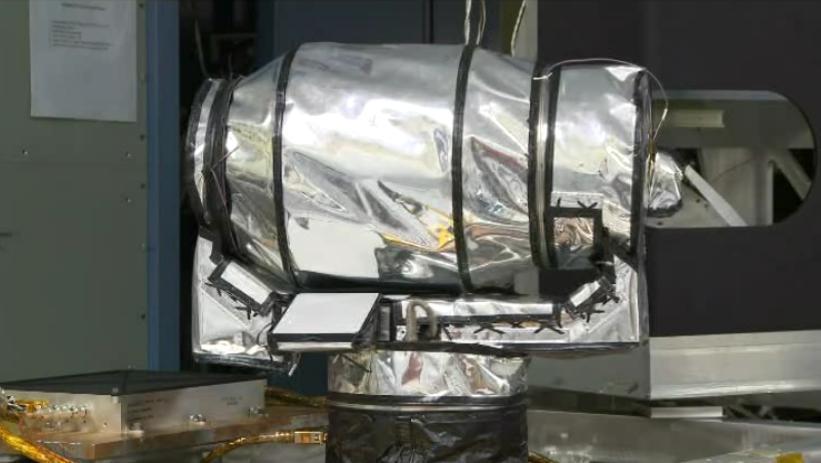 Diviner undergoing post thermal vacuum range of motion testing. Diviner is one of seven instruments aboard NASA LRO Mission.