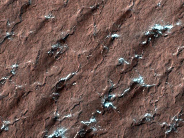 NASA image: South Polar Spiders on Mars