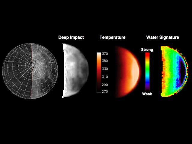 This image shows the initial ejecta that resulted when NASA Deep Impact probe collided with comet Tempel 1 at 10:52 p.m. Pacific time, July 3 1:52 a.m. Eastern time, July 4, 2005.