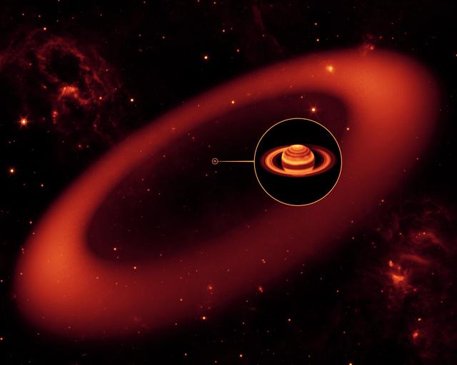 NASA image: Saturn Infrared Ring  Artist Concept