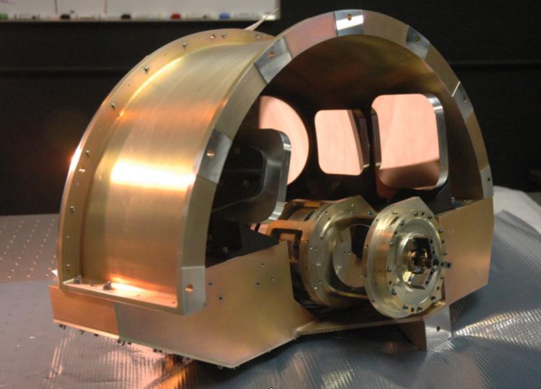 NASA Wide-field Infrared Survey Explorer, or WISE, back-end imager optics. This picture shows the imager optics which are mounted at the back of the optical system.