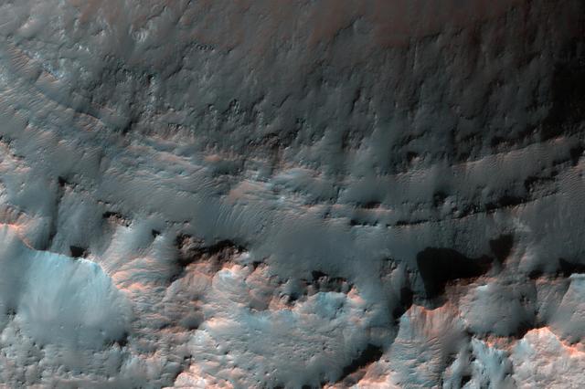 NASA image: Crater with Exposed Layers