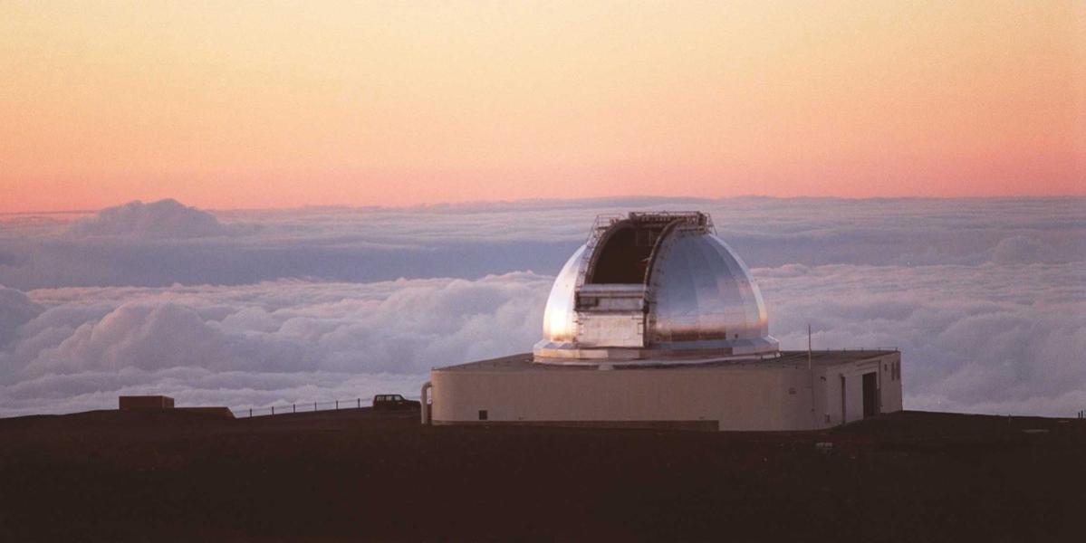 NASA Infrared Telescope Facility atop Mauna Kea, Hawaii. The IRTF is a venerable 30-year-old, 3-meter-diameter 10-foot telescope that ranks 40th among ground-based telescopes.