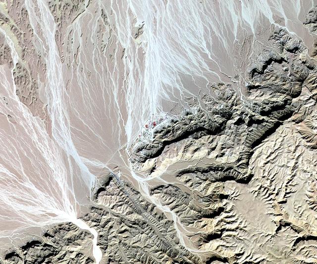 NASA Terra spacecraft acquired this image of St. Anthony, the world oldest Christian monastery, settled in the remote mountainous area of eastern Egypt near the Red Sea.