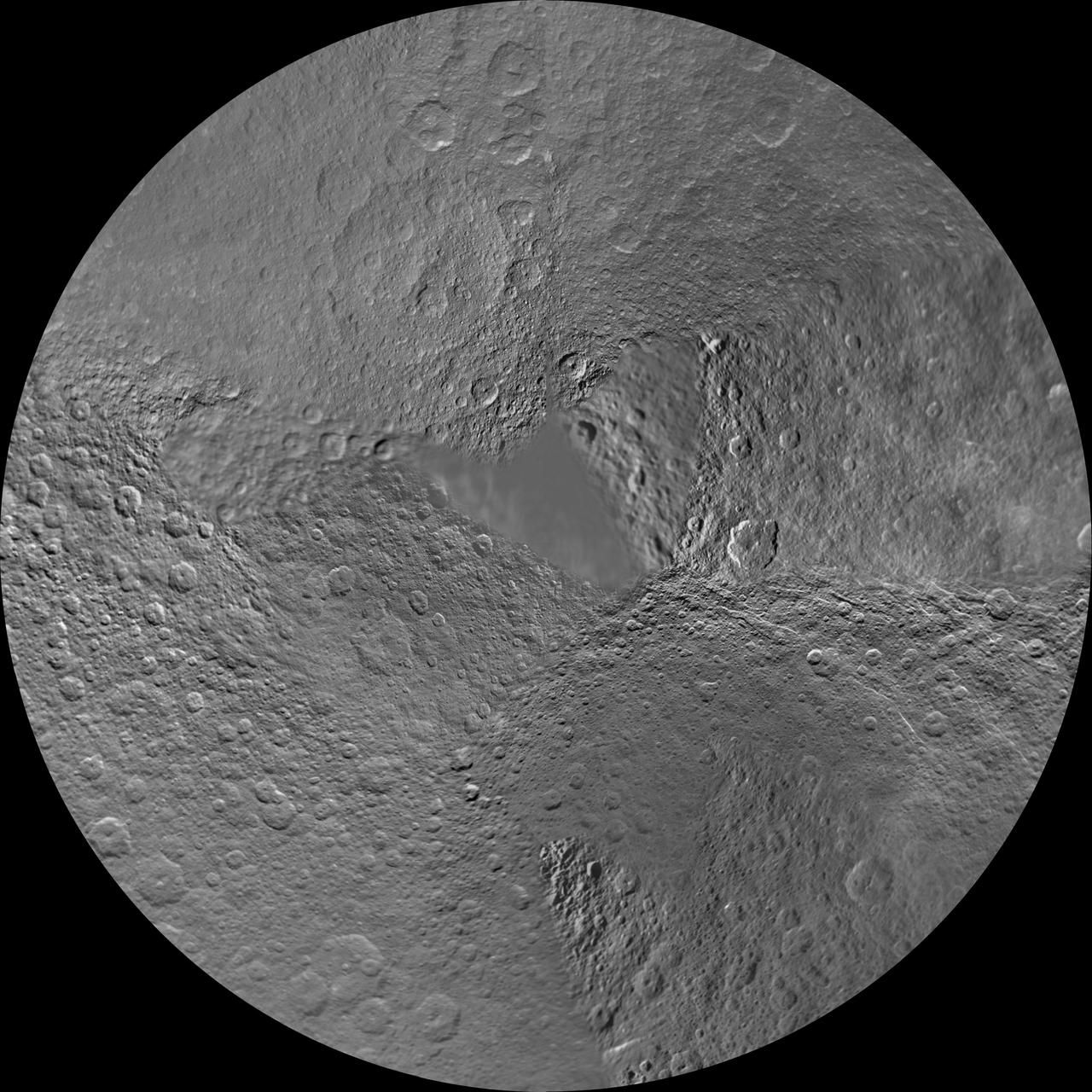 Rhea Polar Maps - February 2010