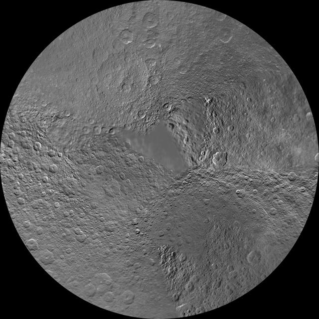 NASA image: Rhea Polar Maps - February 2010
