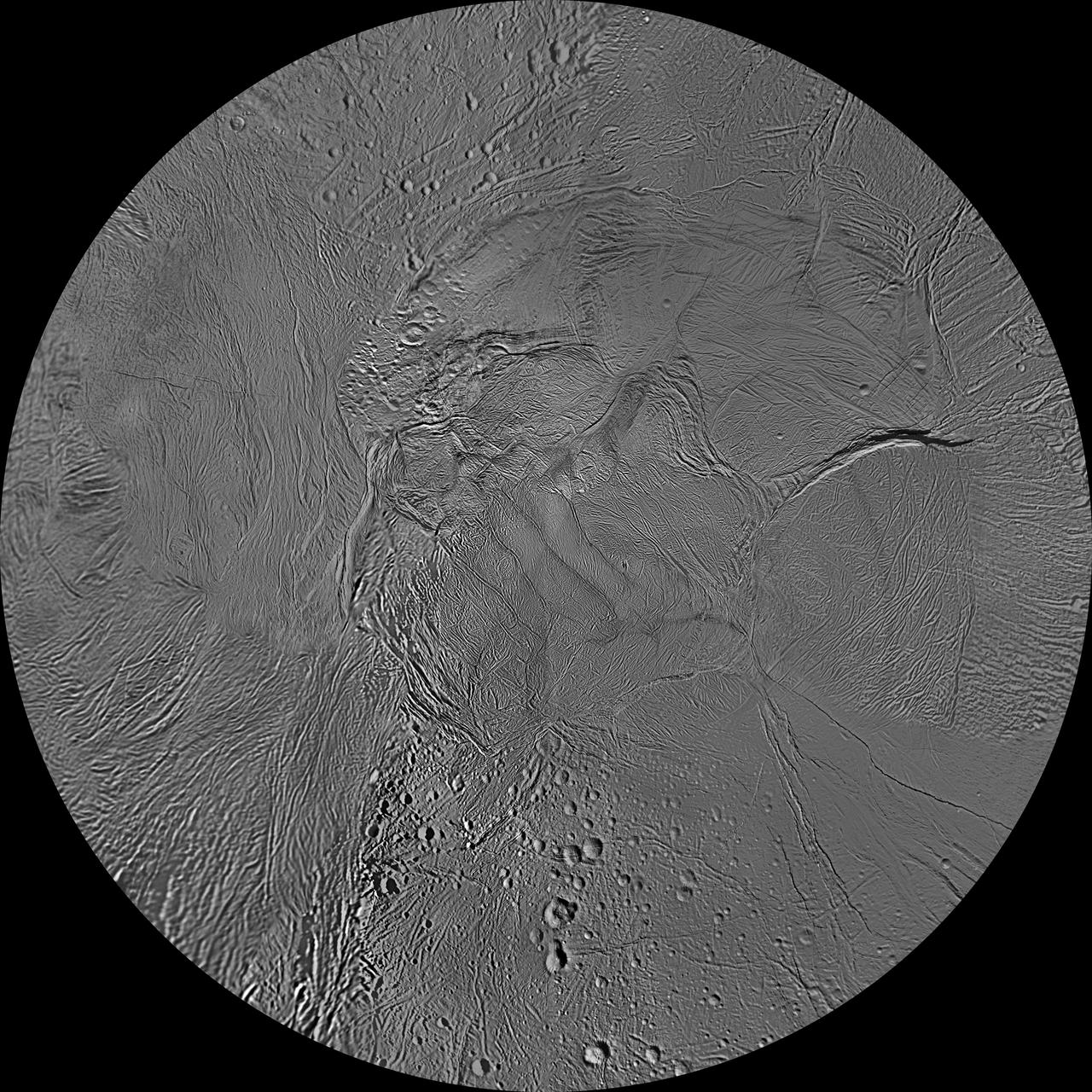 Enceladus Polar Maps - February 2010