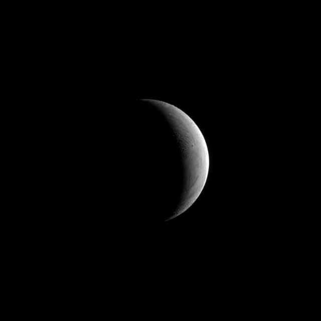 NASA image: Sliver of Enceladus